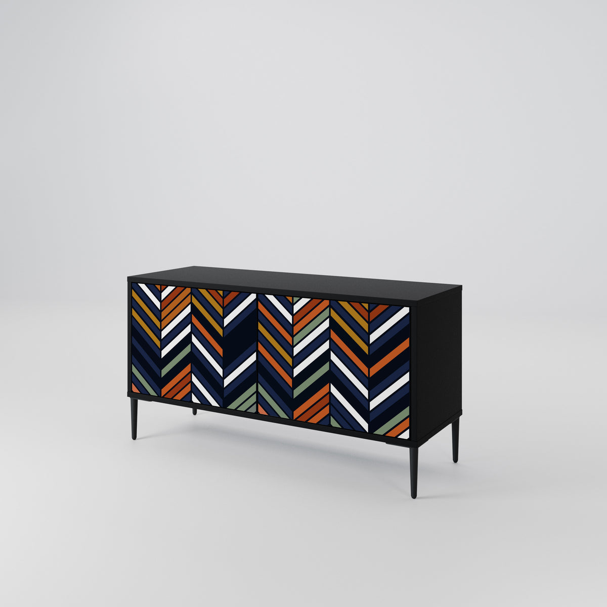 VIBRANT PATCHWORK Mueble de TV Compacto de 2 puertas