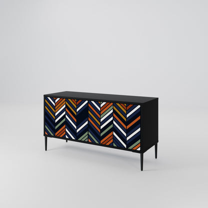 VIBRANT PATCHWORK Mueble de TV Compacto de 2 puertas
