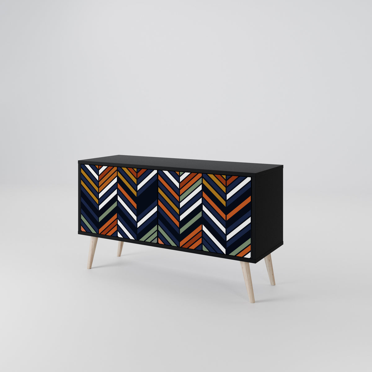 VIBRANT PATCHWORK Mueble de TV Compacto de 2 puertas