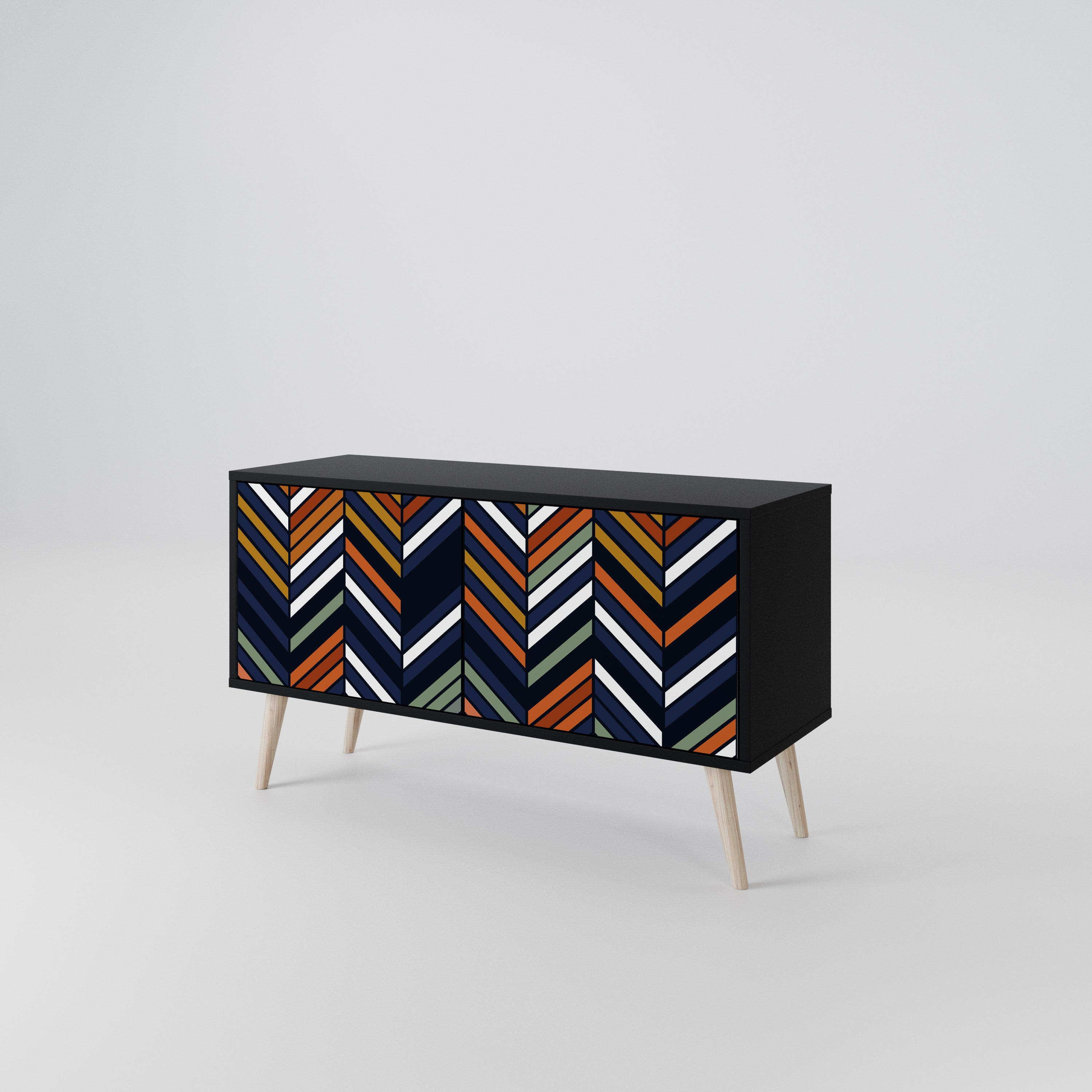 VIBRANT PATCHWORK Compact 2-Door TV Cabinet