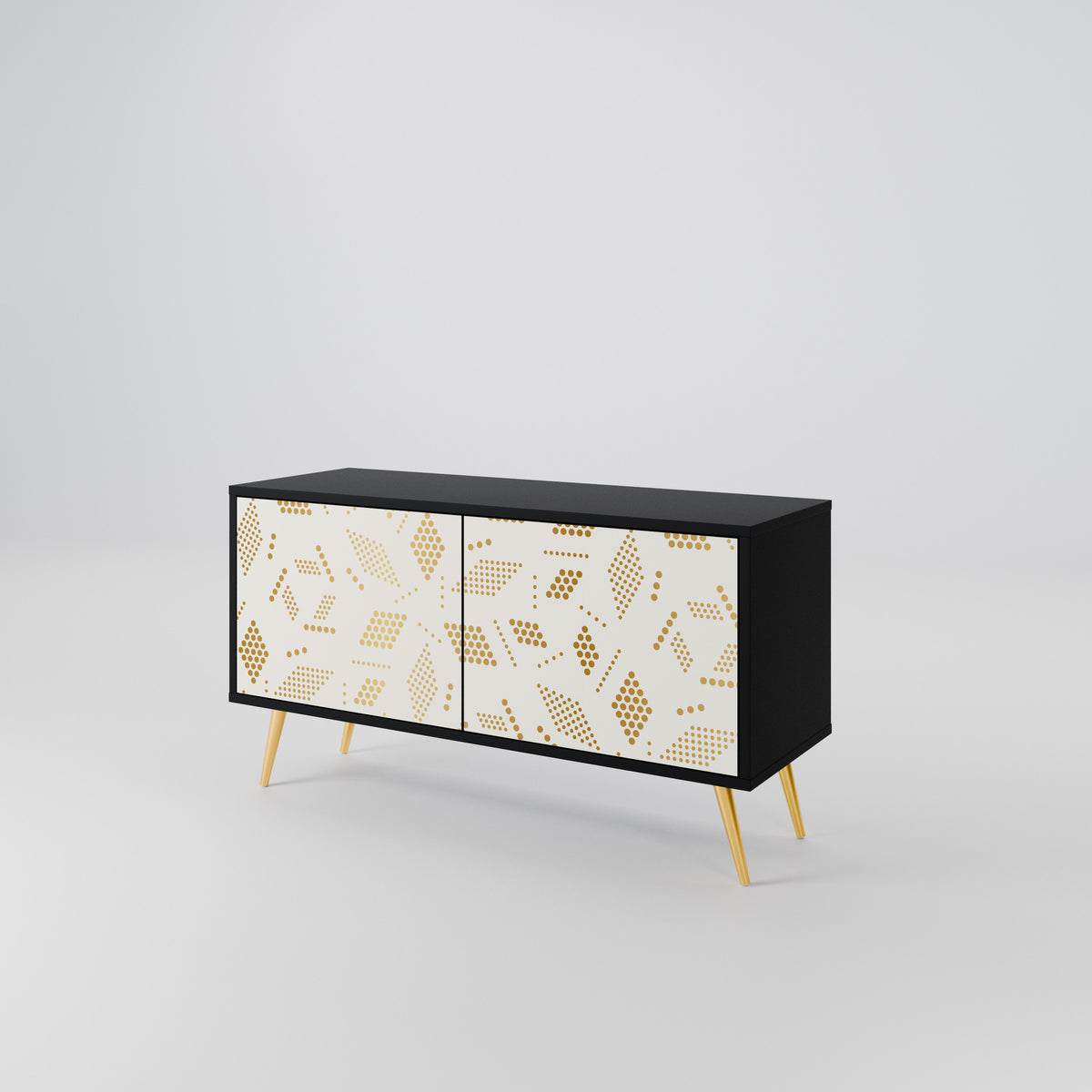 SPOTTED DAZE Mueble de TV Compacto de 2 puertas