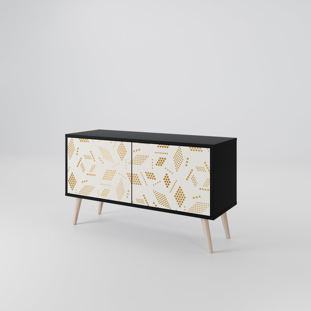 SPOTTED DAZE Mueble de TV Compacto de 2 puertas