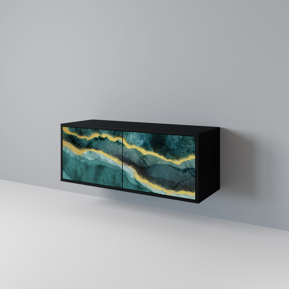 GOLDRUSH ODYSSEY Mueble de TV Compacto de 2 puertas
