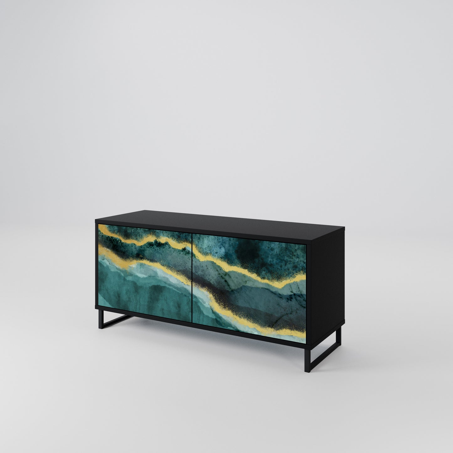 GOLDRUSH ODYSSEY Mueble de TV Compacto de 2 puertas