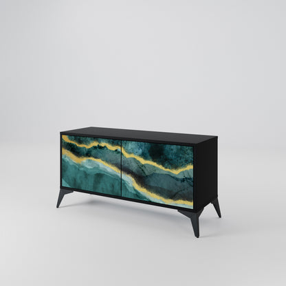 GOLDRUSH ODYSSEY Mueble de TV Compacto de 2 puertas