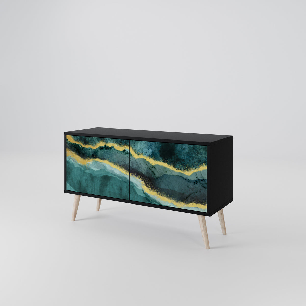GOLDRUSH ODYSSEY Mueble de TV Compacto de 2 puertas