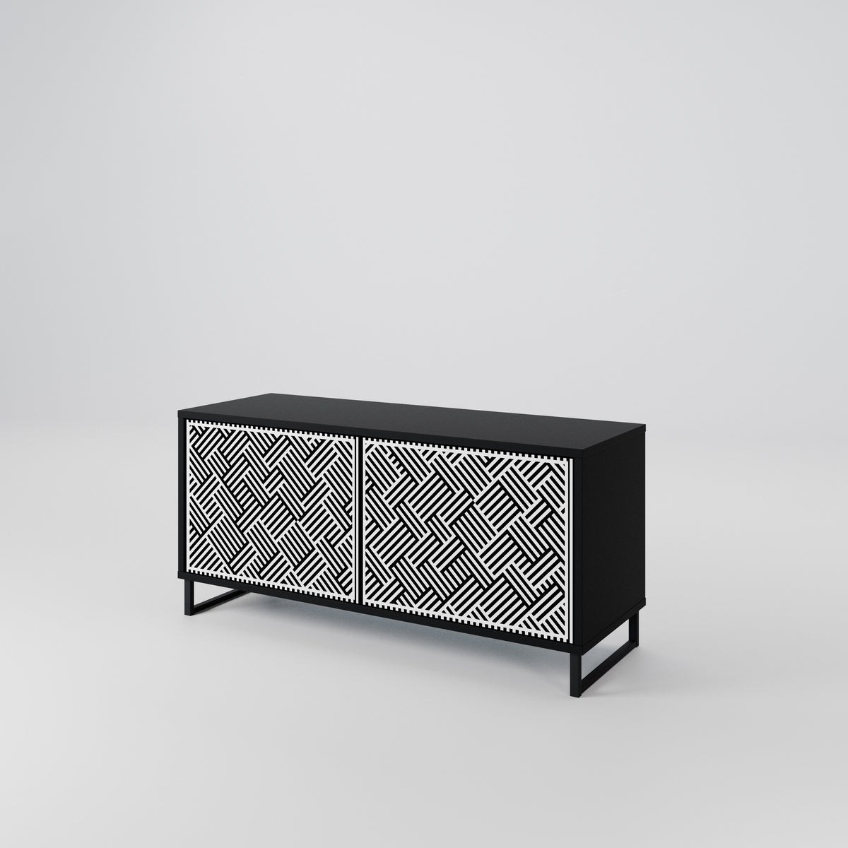 TEMPORARY SEQUENCE Compact 2-Door TV Cabinet