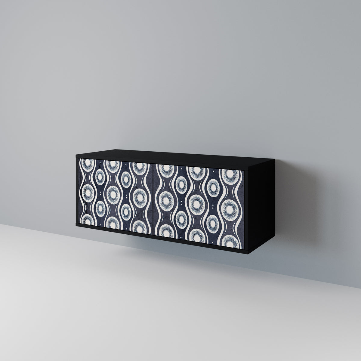 GRAPHITE EYES Mueble de TV Compacto de 2 puertas