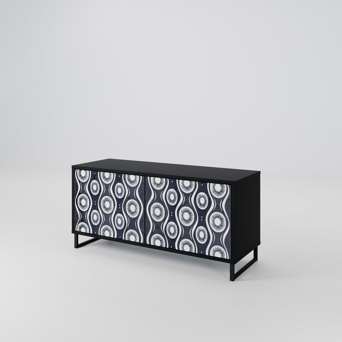 GRAPHITE EYES Mueble de TV Compacto de 2 puertas