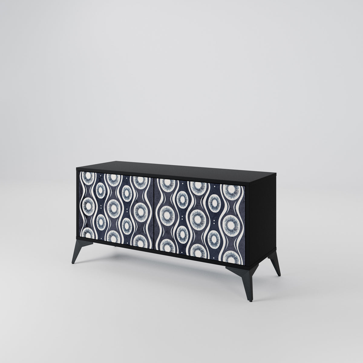 GRAPHITE EYES Mueble de TV Compacto de 2 puertas