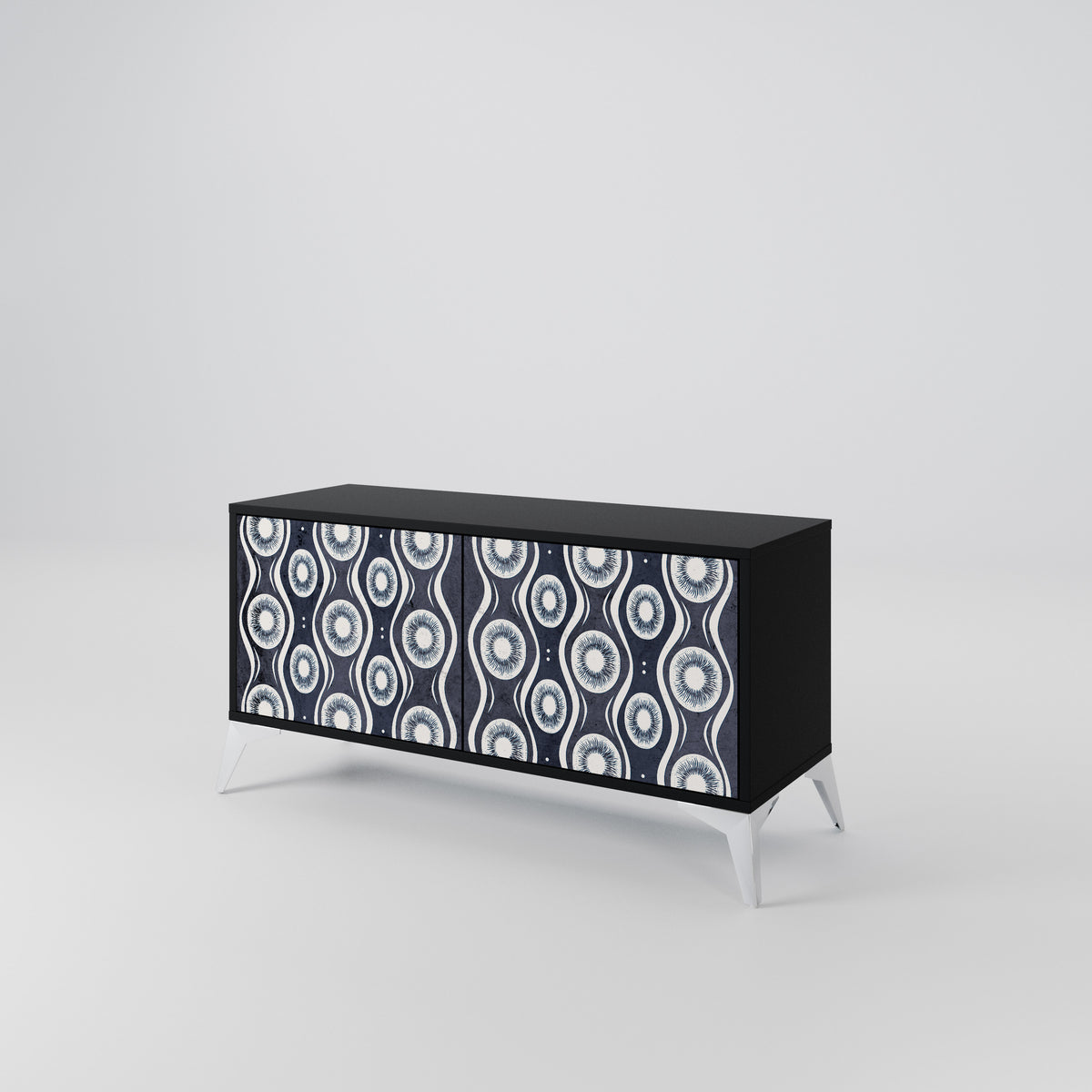 GRAPHITE EYES Mueble de TV Compacto de 2 puertas