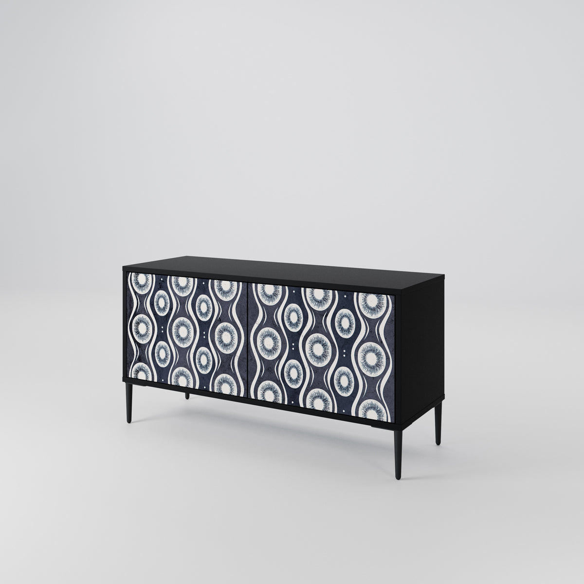 GRAPHITE EYES Mueble de TV Compacto de 2 puertas