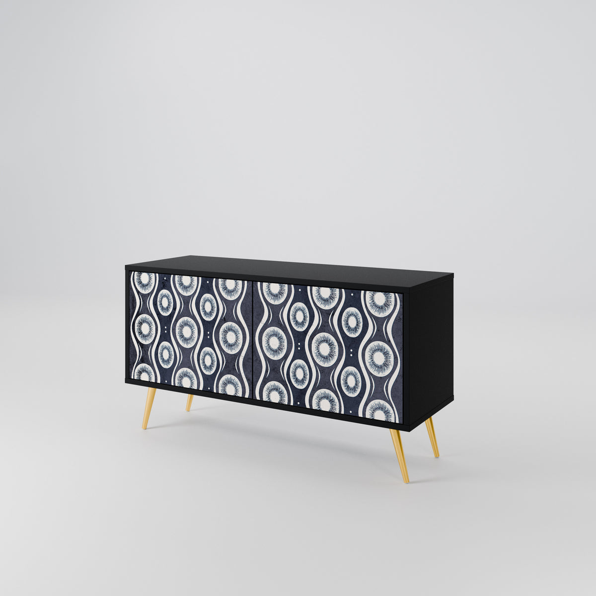GRAPHITE EYES Mueble de TV Compacto de 2 puertas