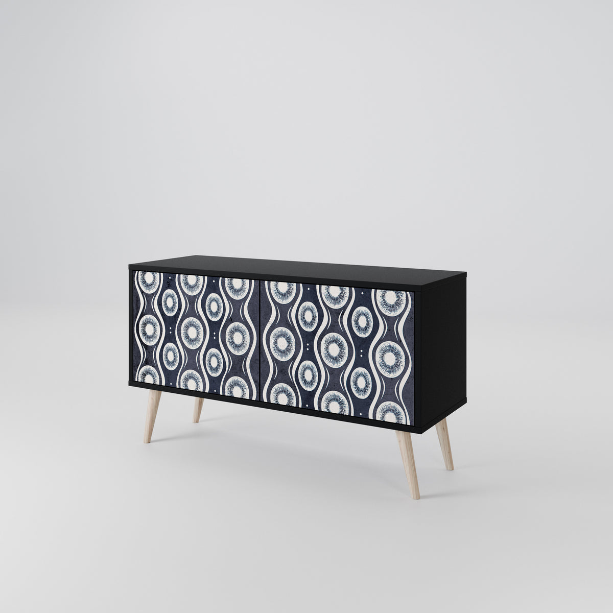 GRAPHITE EYES Mueble de TV Compacto de 2 puertas