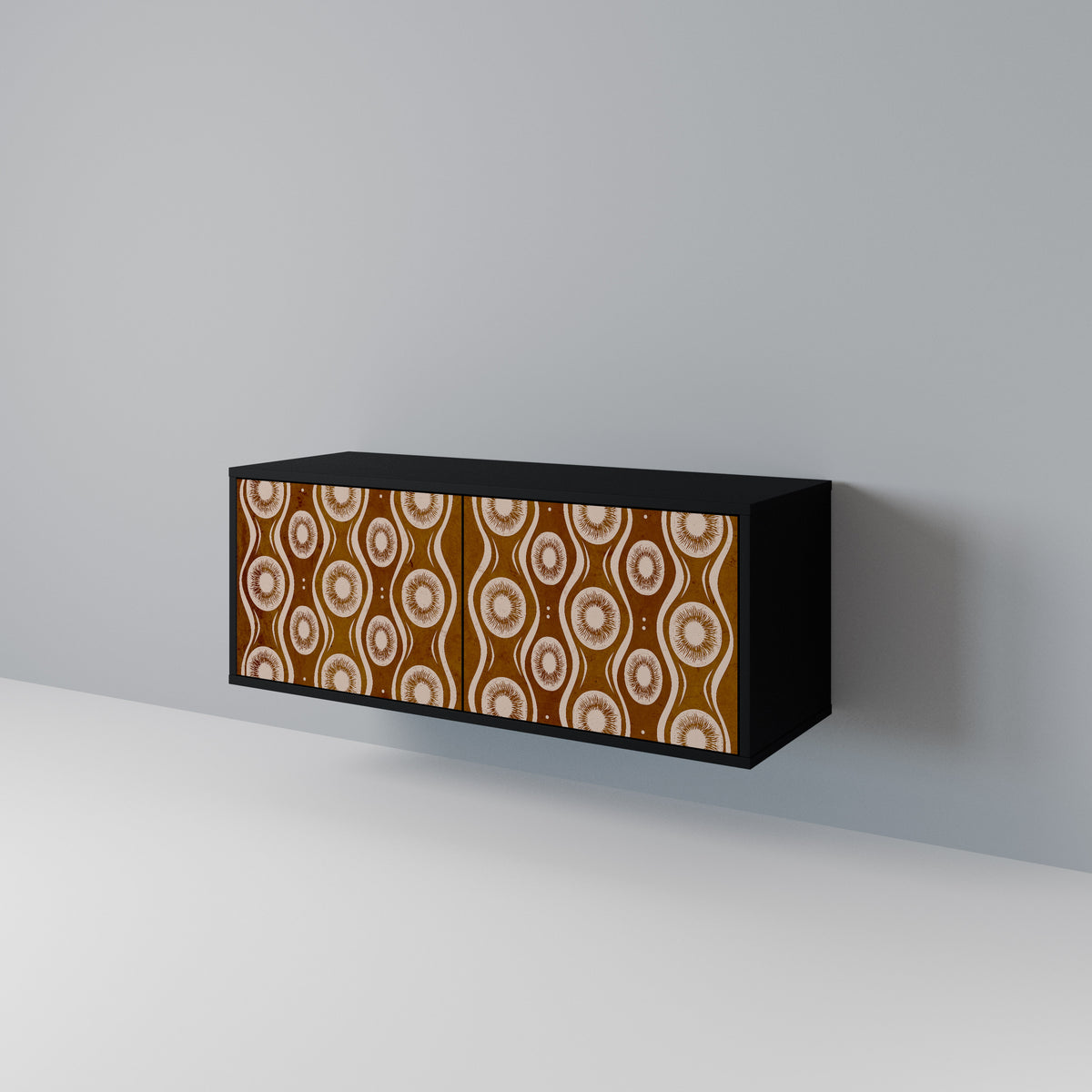 BROWN EYES Mueble de TV Compacto de 2 puertas