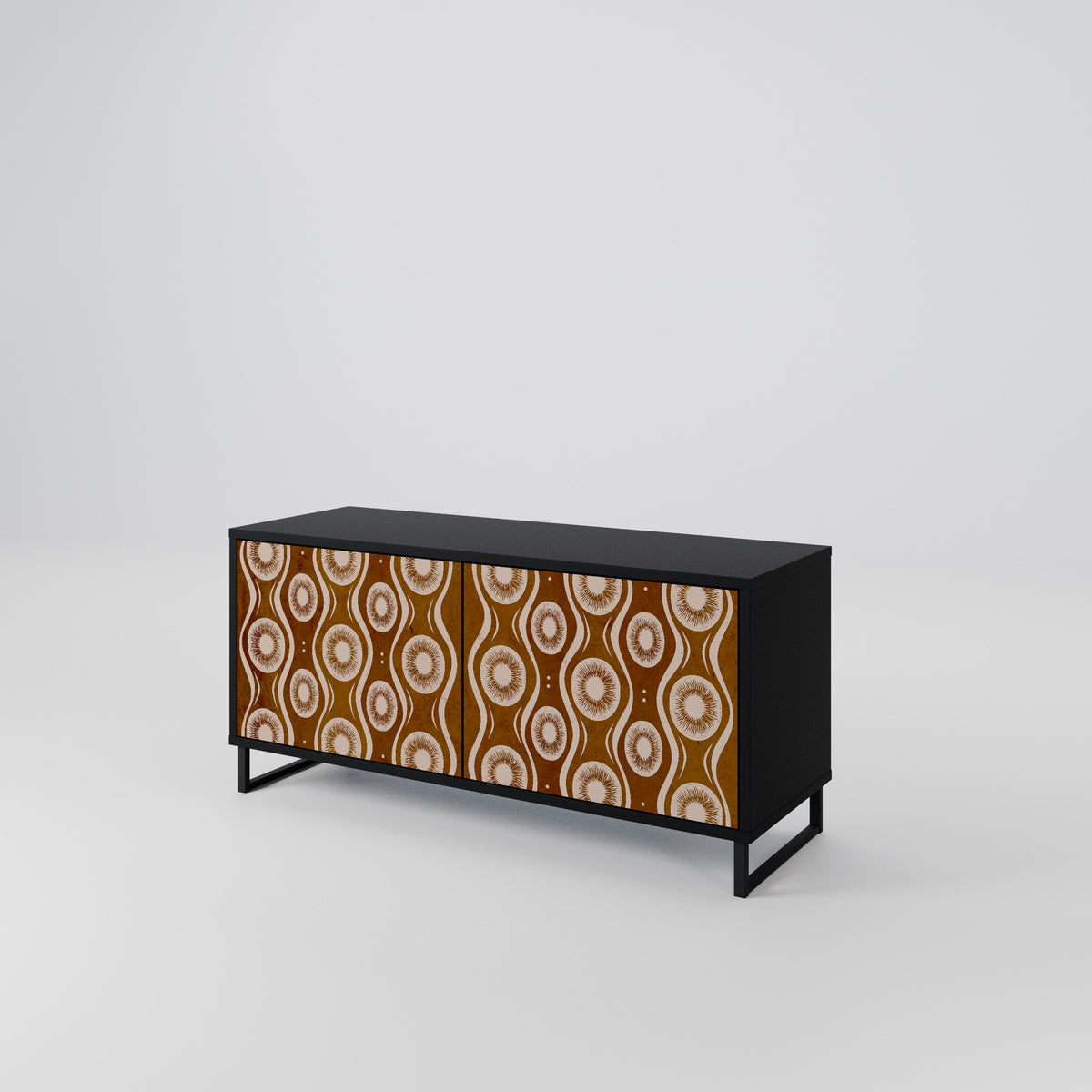 BROWN EYES Mueble de TV Compacto de 2 puertas