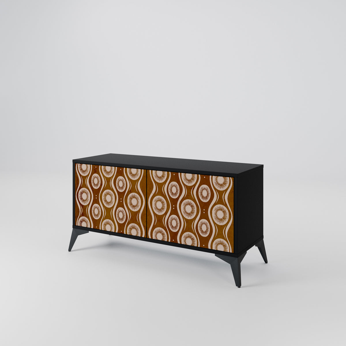 BROWN EYES Mueble de TV Compacto de 2 puertas