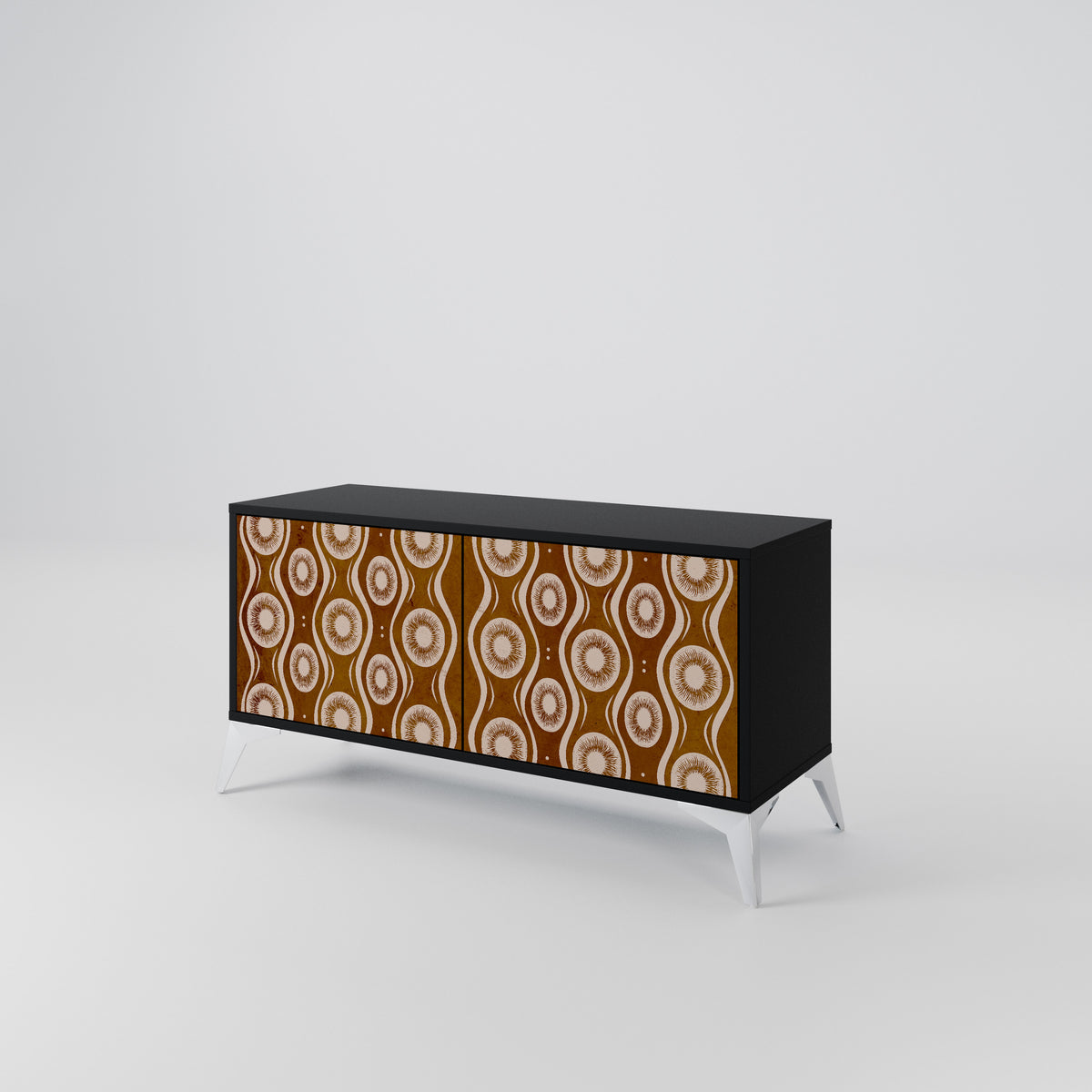 BROWN EYES Mueble de TV Compacto de 2 puertas