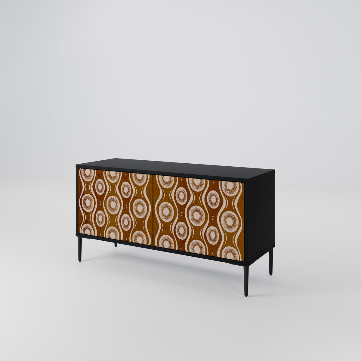 BROWN EYES Mueble de TV Compacto de 2 puertas