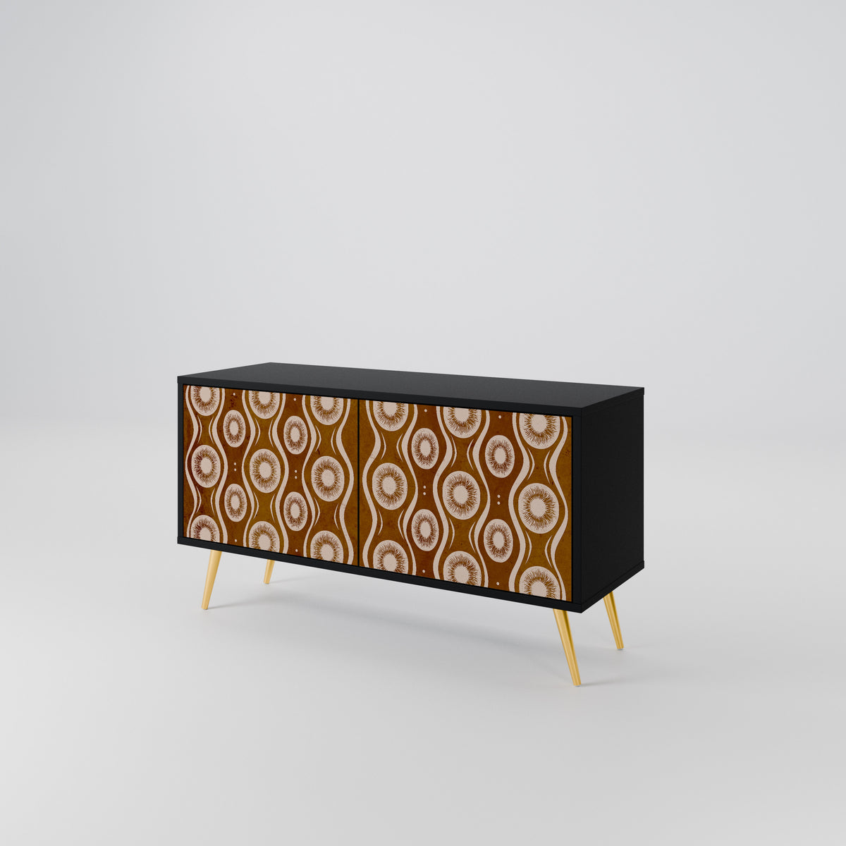 BROWN EYES Mueble de TV Compacto de 2 puertas