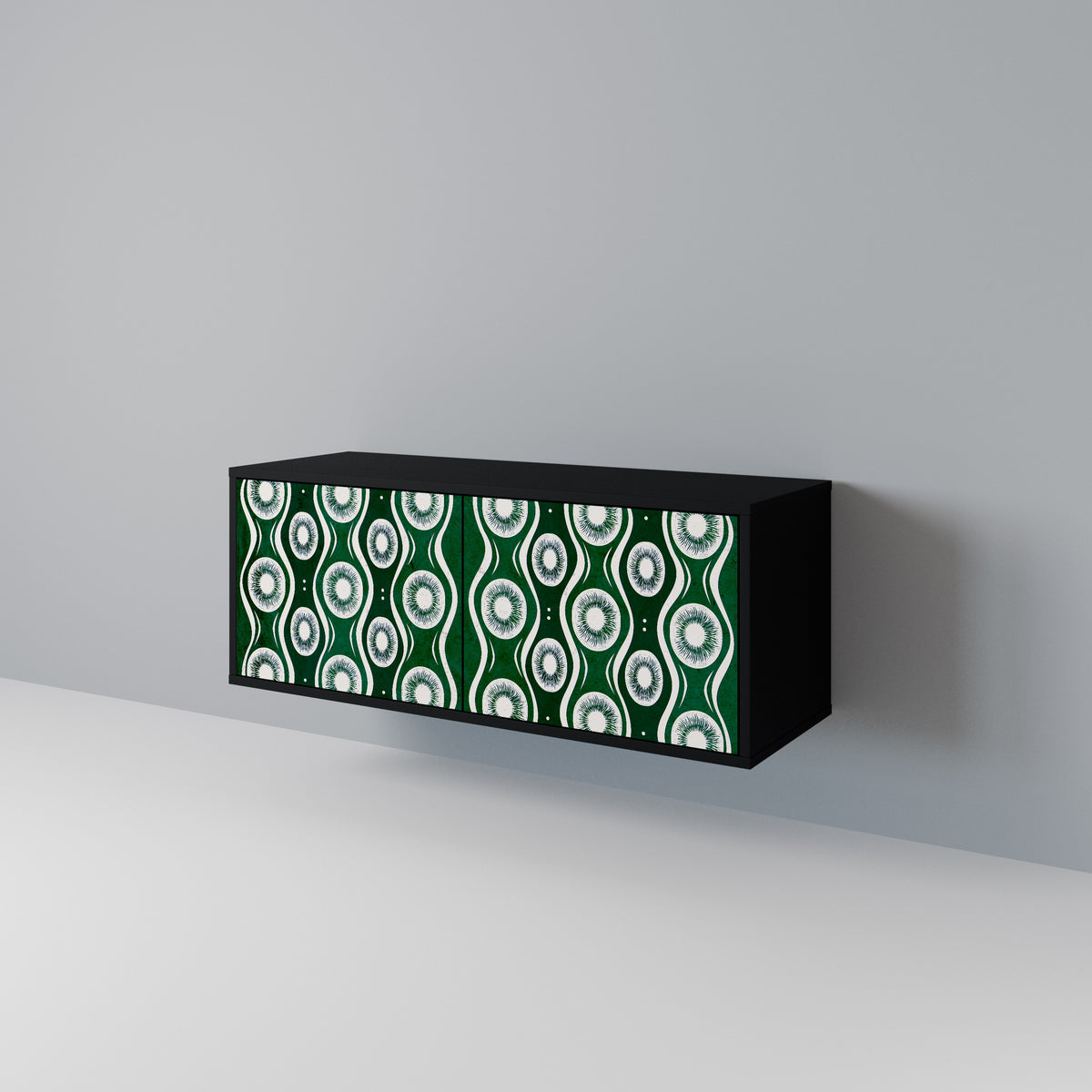 GREEN EYES Mueble de TV Compacto de 2 puertas