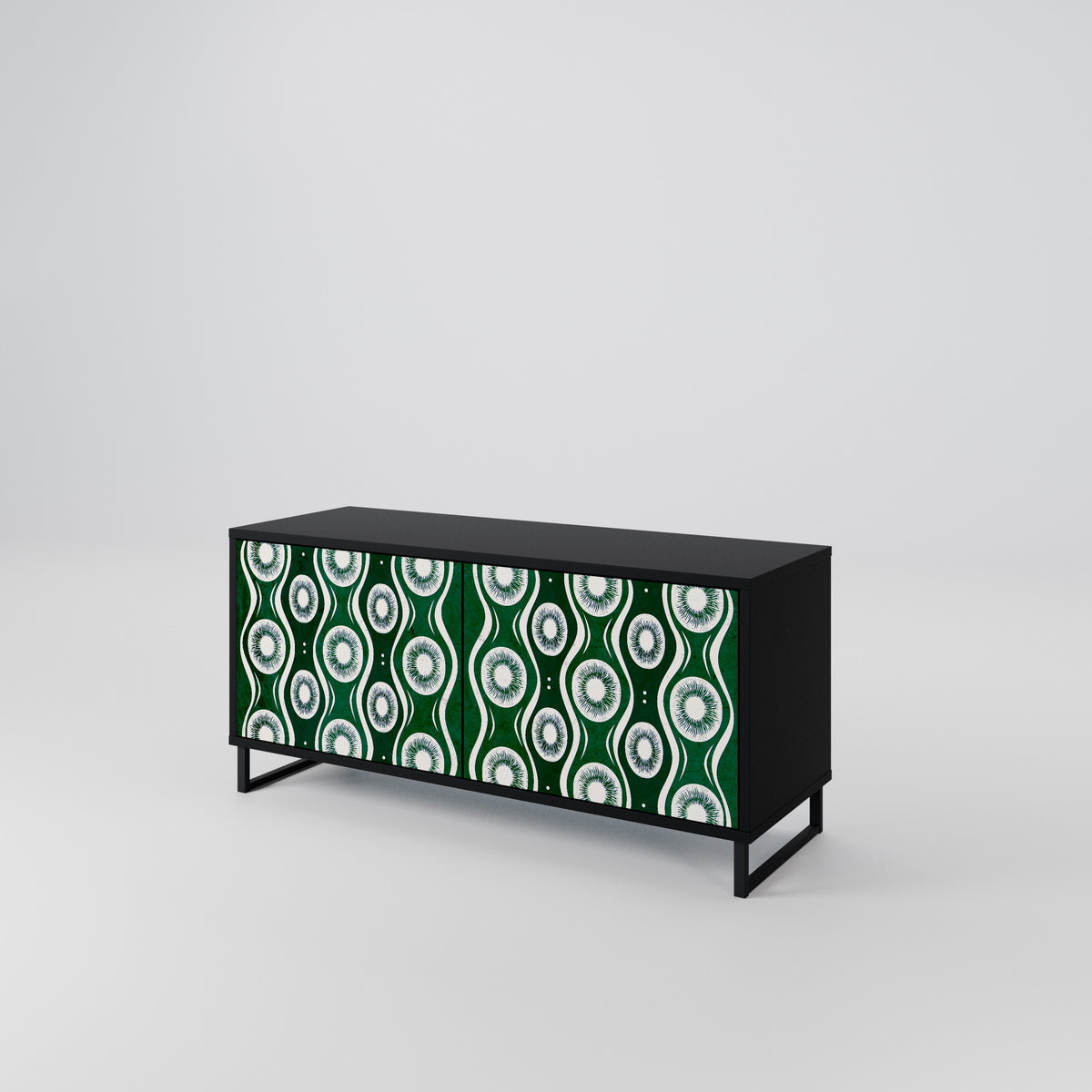 GREEN EYES Mueble de TV Compacto de 2 puertas