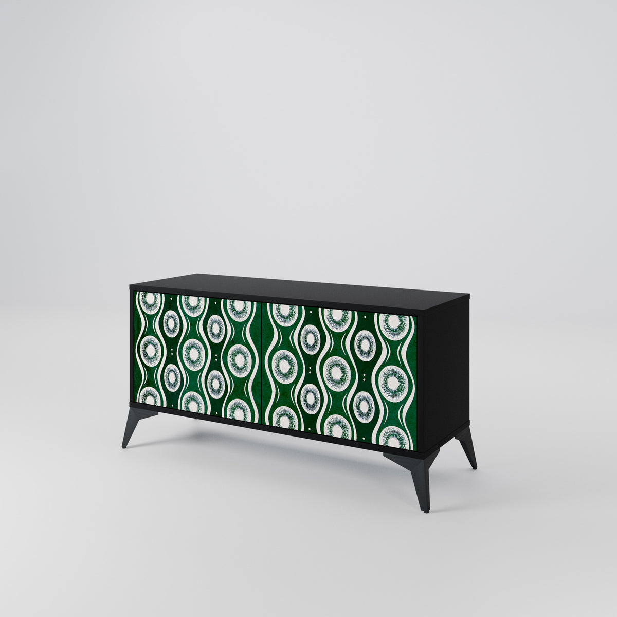 GREEN EYES Mueble de TV Compacto de 2 puertas