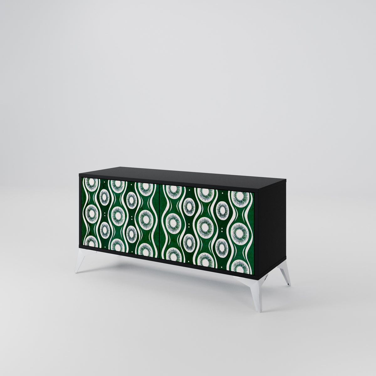 GREEN EYES Mueble de TV Compacto de 2 puertas