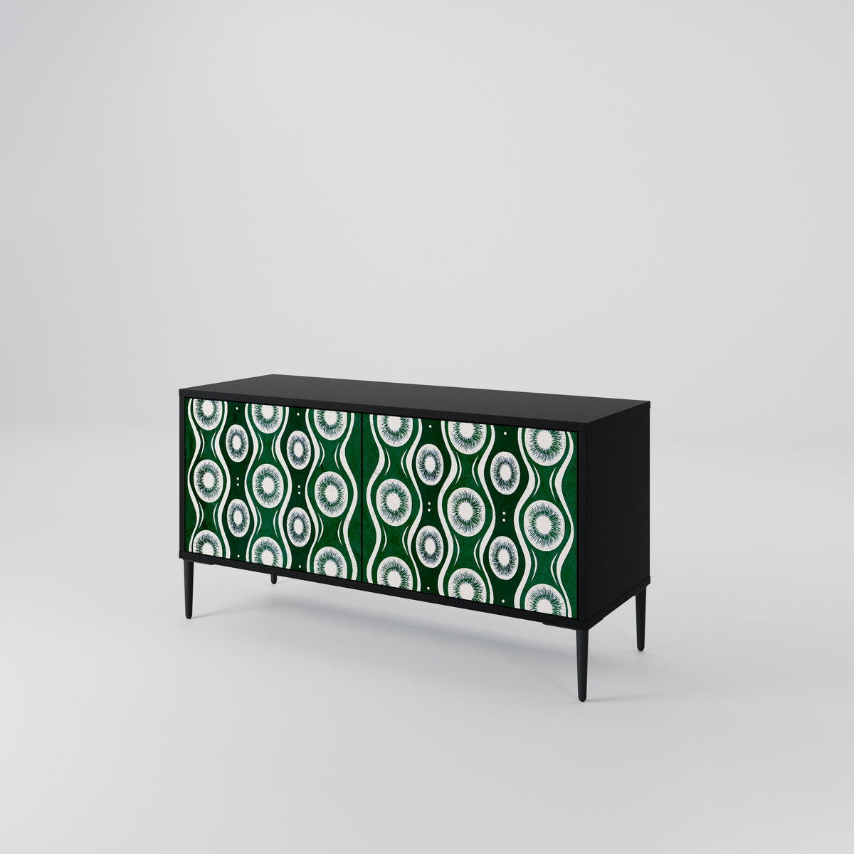 GREEN EYES Mueble de TV Compacto de 2 puertas