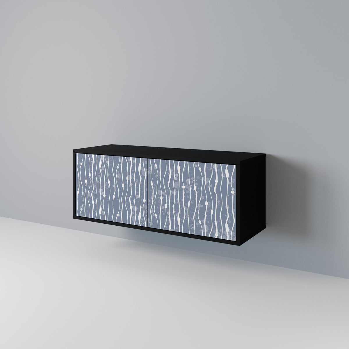GRAPHITE RAIN Mueble de TV Compacto de 2 puertas
