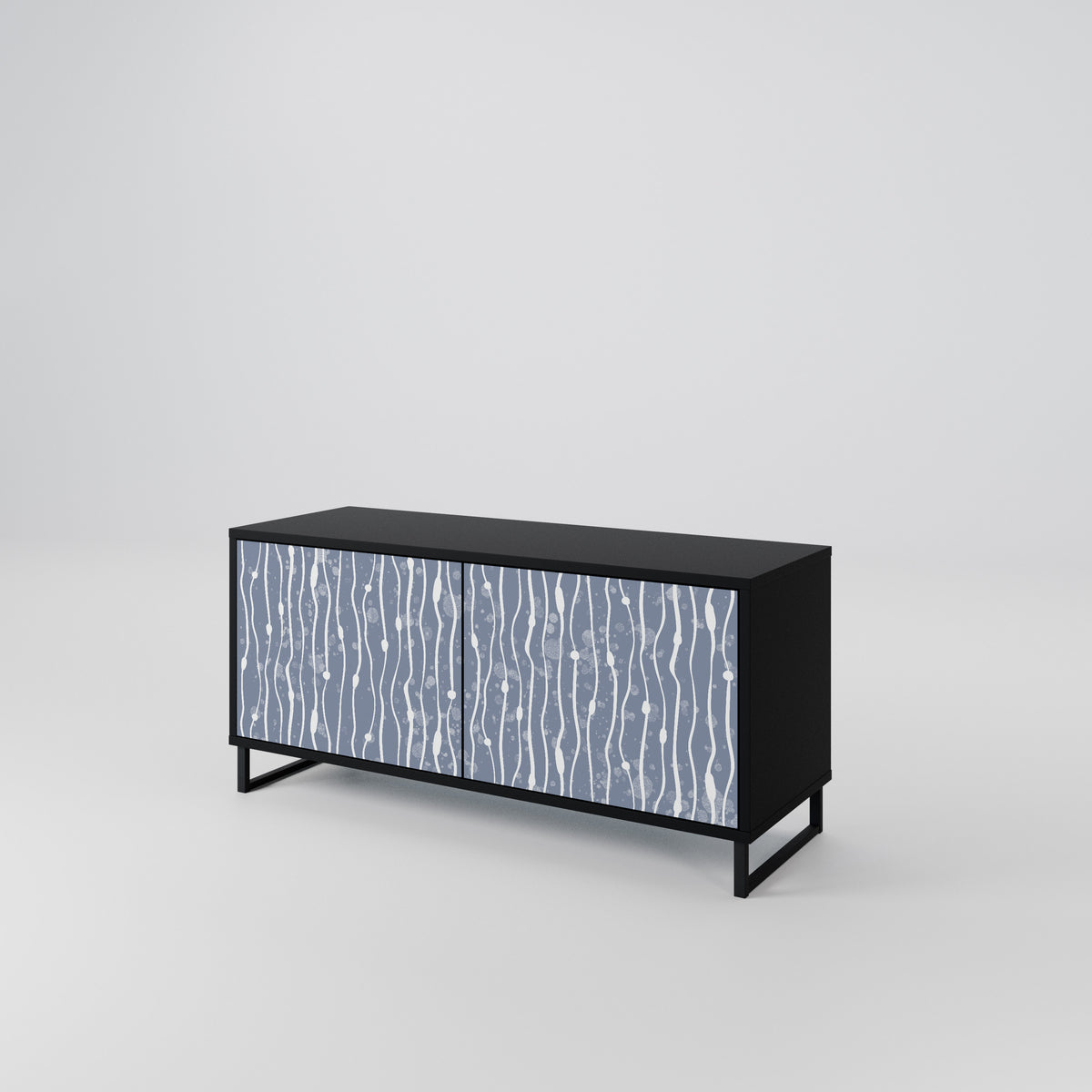 GRAPHITE RAIN Mueble de TV Compacto de 2 puertas