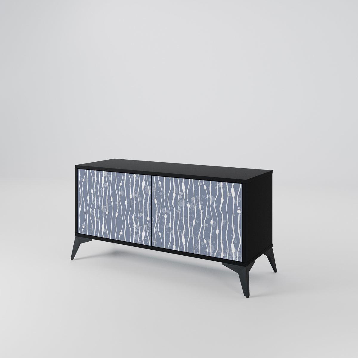 GRAPHITE RAIN Mueble de TV Compacto de 2 puertas