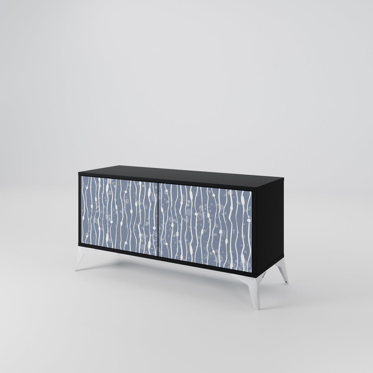 GRAPHITE RAIN Mueble de TV Compacto de 2 puertas