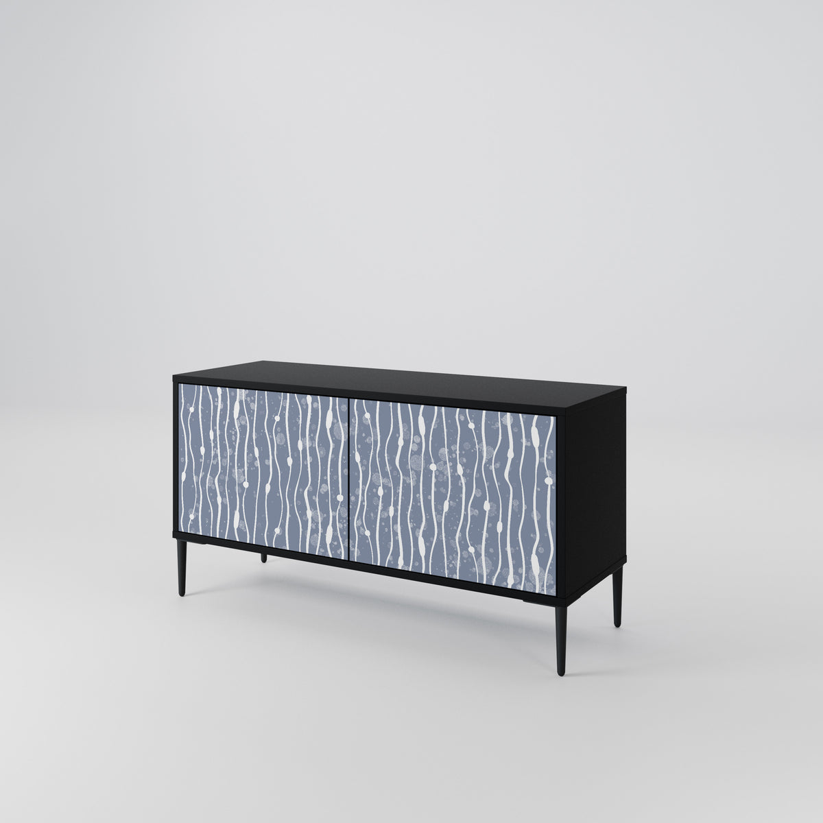 GRAPHITE RAIN Mueble de TV Compacto de 2 puertas
