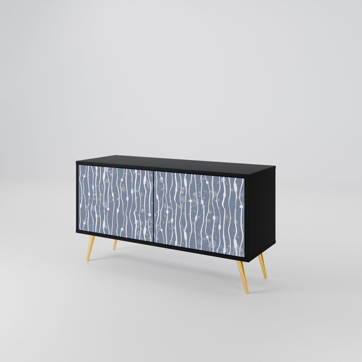 GRAPHITE RAIN Mueble de TV Compacto de 2 puertas