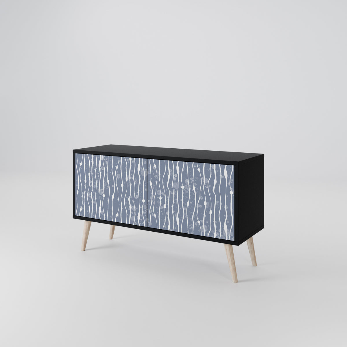 GRAPHITE RAIN Mueble de TV Compacto de 2 puertas