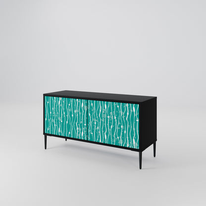 TURQUOISE RAIN Mueble de TV Compacto de 2 puertas