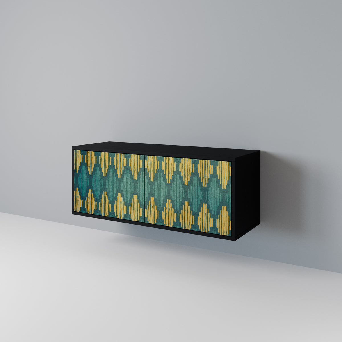 POLYGONS Mueble de TV Compacto de 2 puertas
