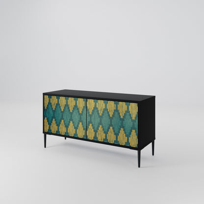 POLYGONS Mueble de TV Compacto de 2 puertas