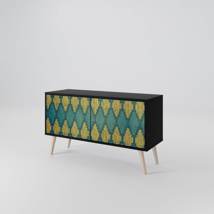 POLYGONS Mueble de TV Compacto de 2 puertas