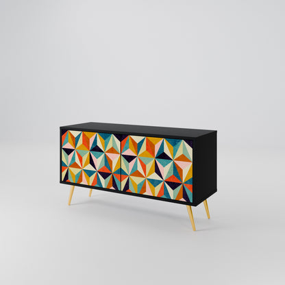 TESSELATE TREASURES Mueble de TV Compacto de 2 puertas