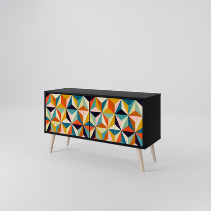 TESSELATE TREASURES Mueble de TV Compacto de 2 puertas