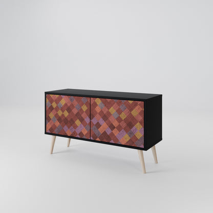 PAINTED SQUARES Compact 2-Door TV Cabinet