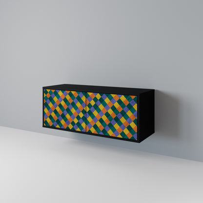 PAINTED SQUARES MIX Mueble de TV Compacto de 2 puertas