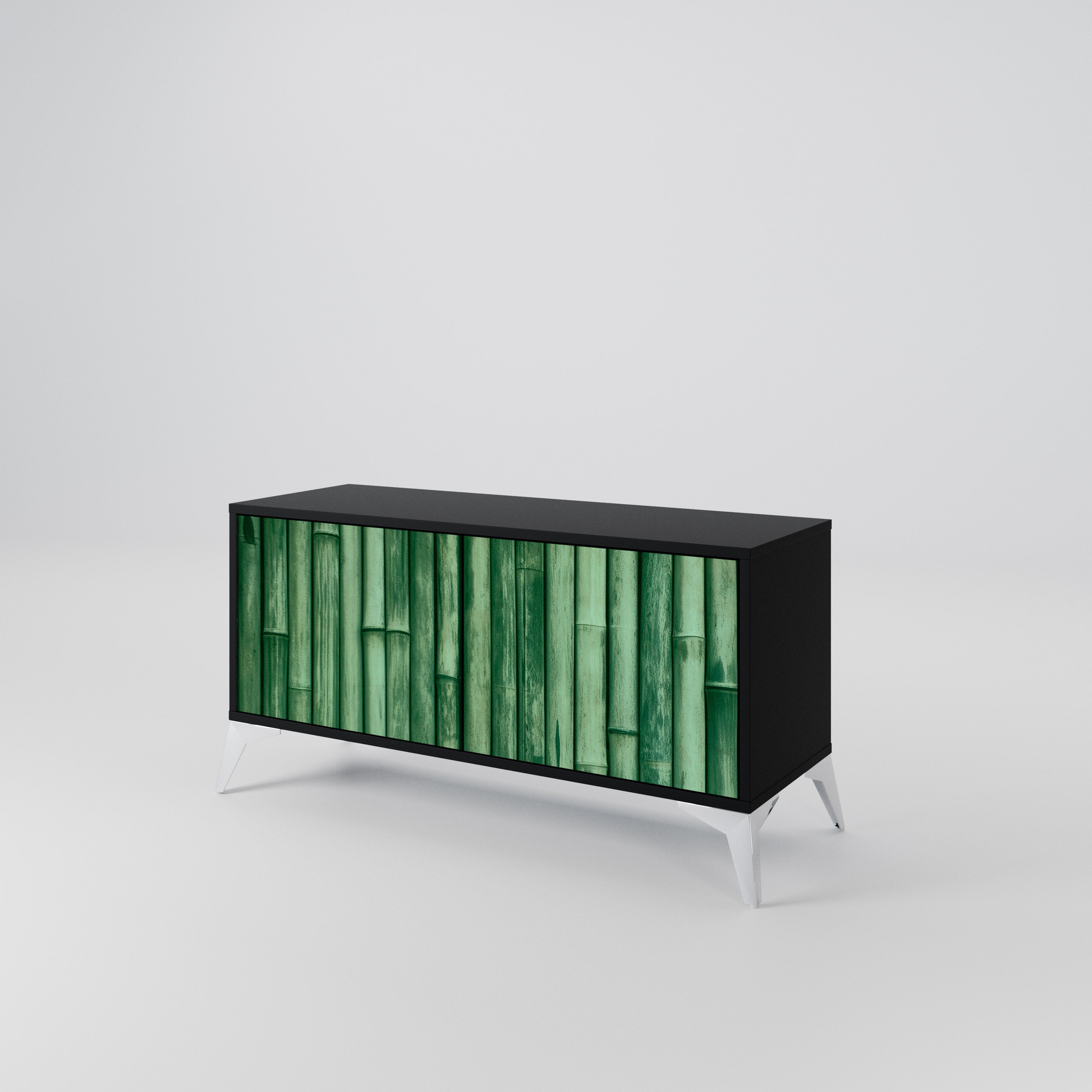 NATURAL GREEN Compact 2-Door TV Cabinet