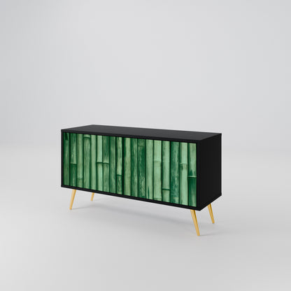NATURAL GREEN Mueble de TV Compacto de 2 puertas