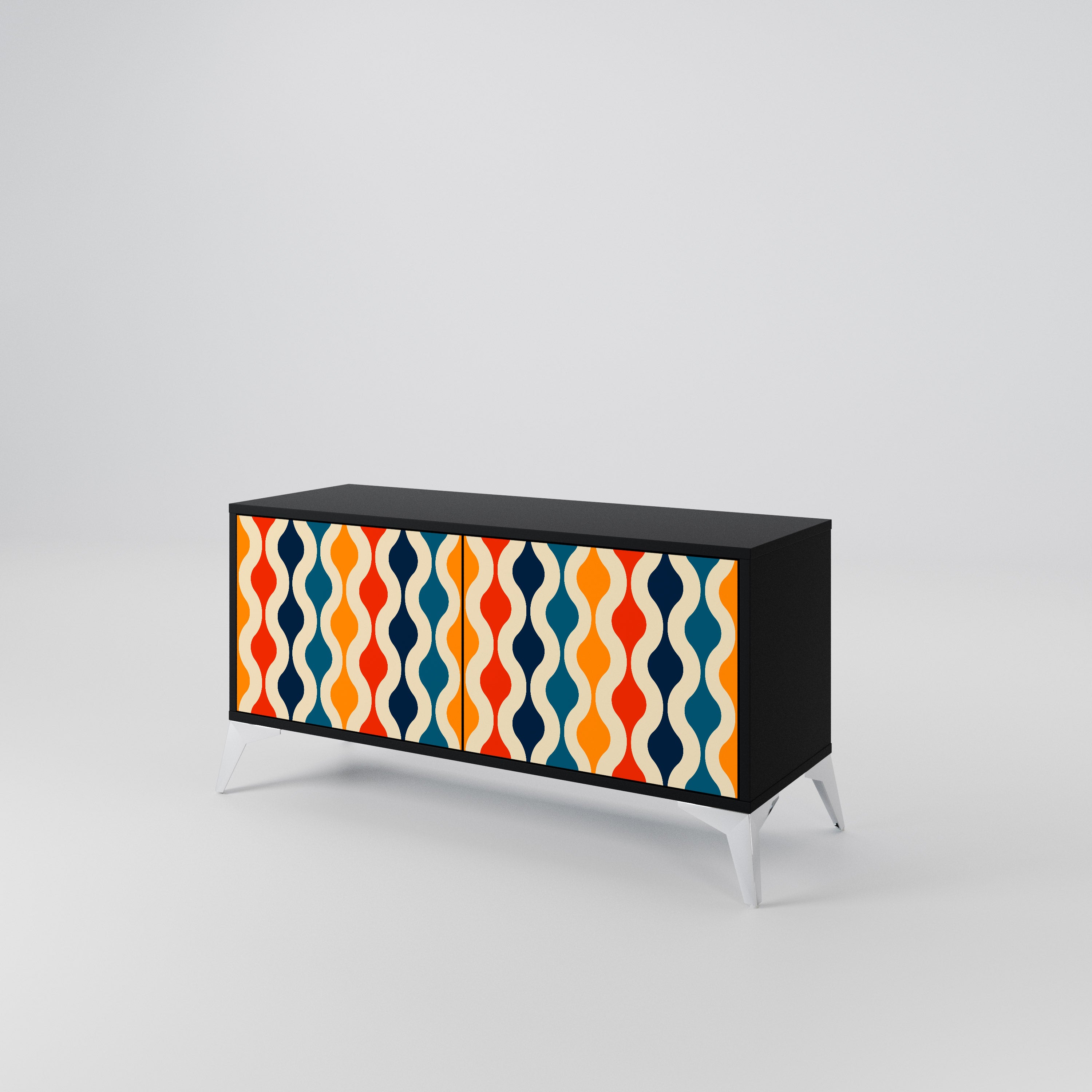 COLORFUL NOSTALGIA Compact 2-Door TV Cabinet