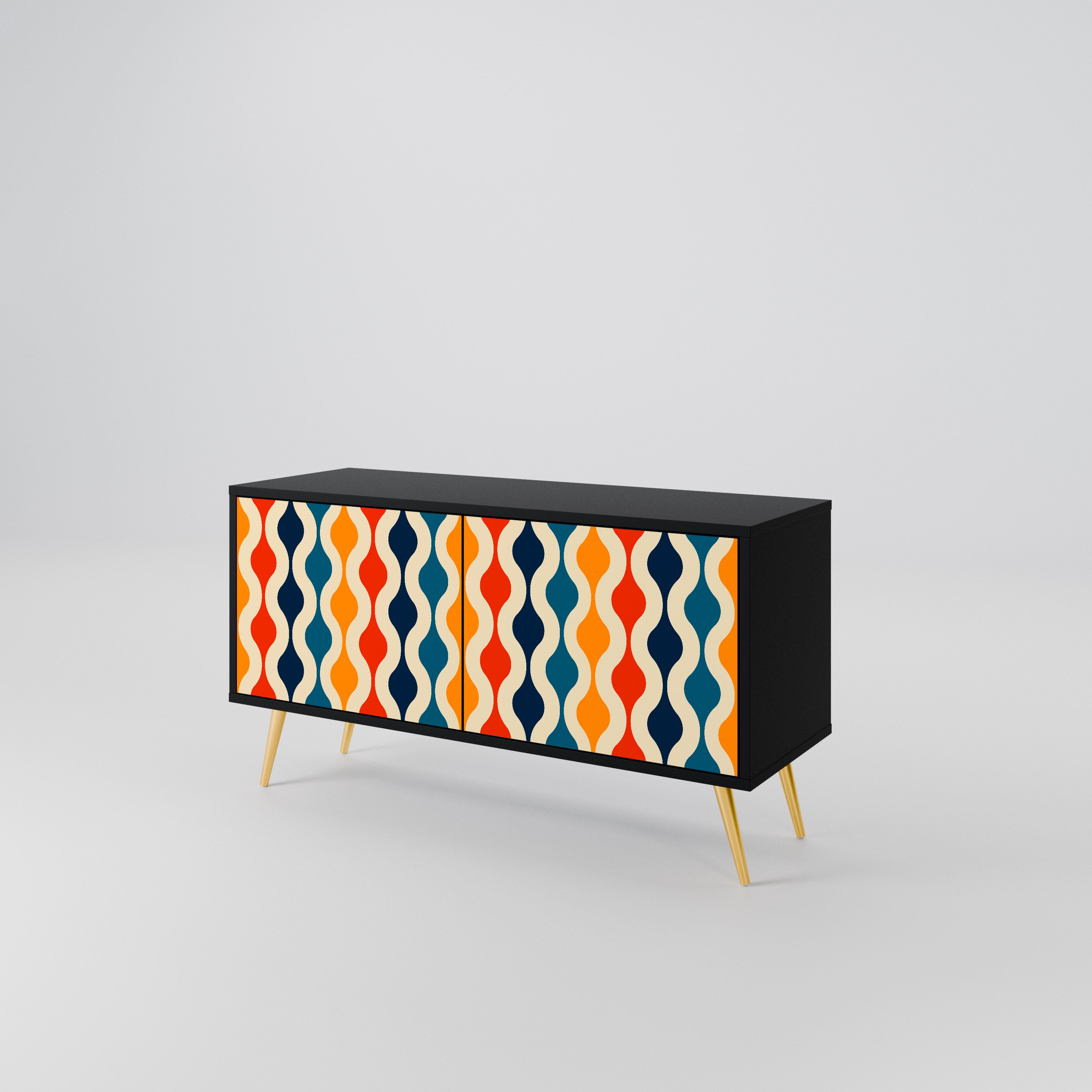 COLORFUL NOSTALGIA Compact 2-Door TV Cabinet