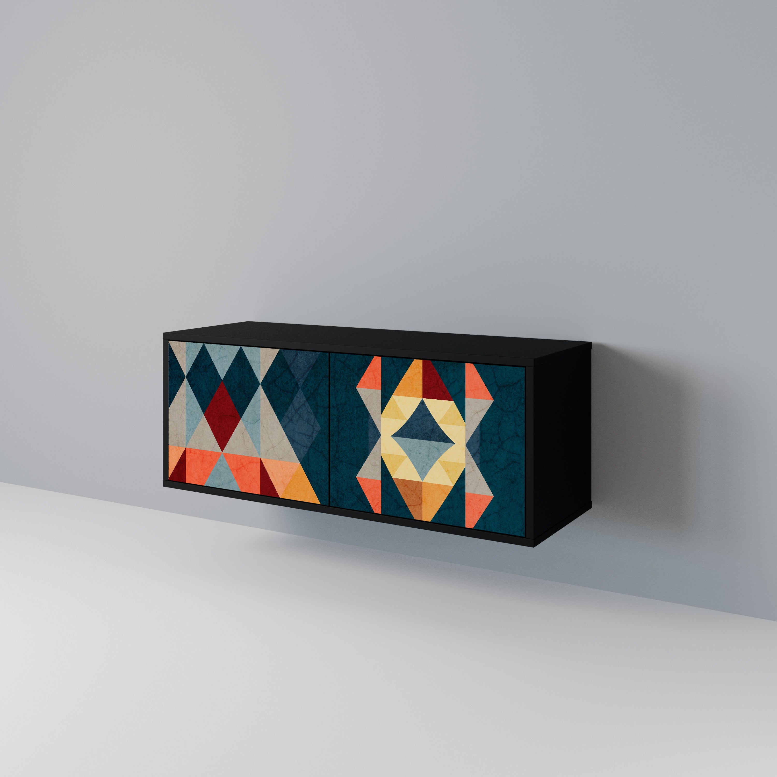 CRACKED ILLUSION Compact 2-Door TV Cabinet