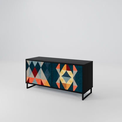 CRACKED ILLUSION Mueble de TV Compacto de 2 puertas